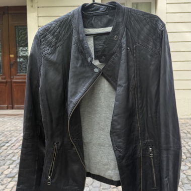 Giacca di pelle nera Zero