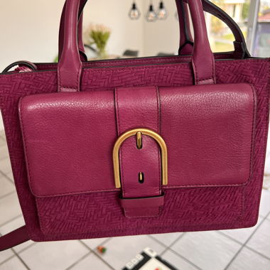 Sac à main en cuir Fossil violet