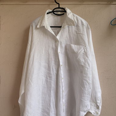 Camicia in lino bianca H&M