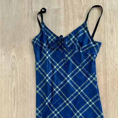 Blue gingham mini dress 