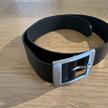 black leather belt