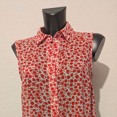 Ärmellose Bluse mit klassischem Kragen