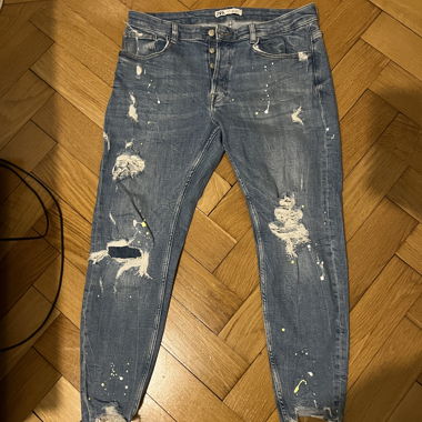 Jean skinny Zara peint