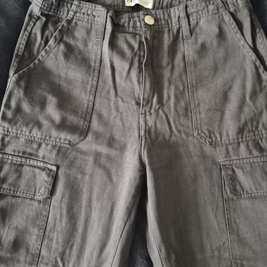 ZARA Cargo Hose in dunkelgrau