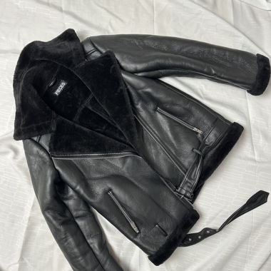 Pieces Kunstlederjacke