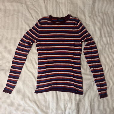 Pull à manches longues rayé