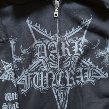 Felpa con zip nera Dark Funeral