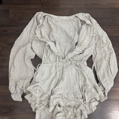 Robe-short rayée à volants