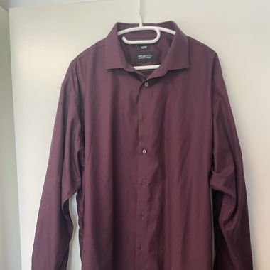 wine red shirt