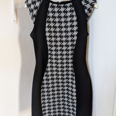 Abito a tubino River Island pied-de-poule nero grigio