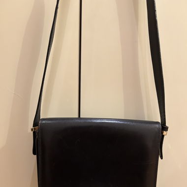 Bag black leather Bally