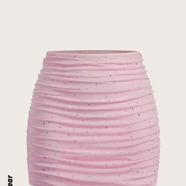 rosa Rock mit glitzer Pailetten