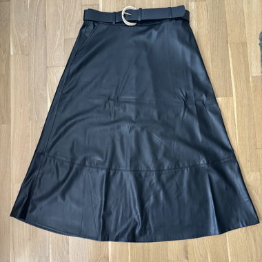 Jupe noire effet cuir ZARA M