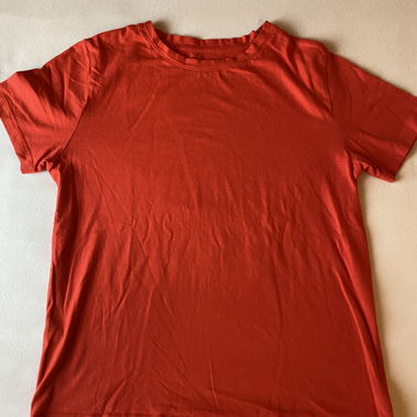 T-shirt colore arancione/rosso/corallo di Mango