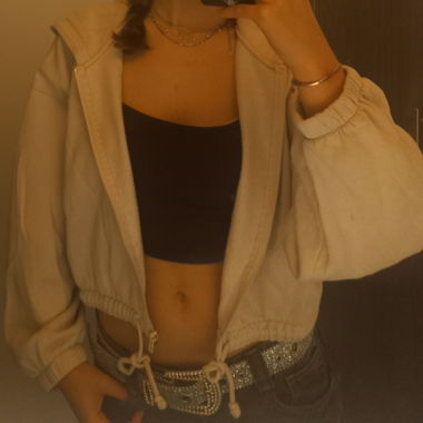 H&M Cropped Zip-Hoodie