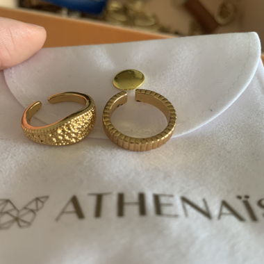 Set aus zwei vergoldeten Ringen 18k