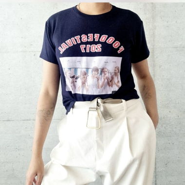 Foodfestival 2017, vintage tshirt / crop shirt