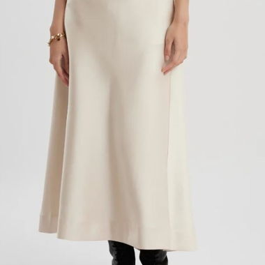 Scandi-Brand Satin-Midirock (HOLZWEILER)
