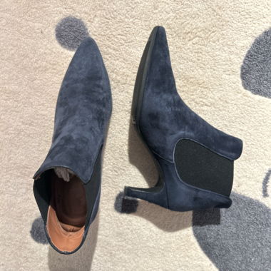 Navy ankle boots