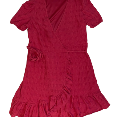 Pink wrap dress