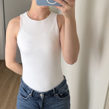 White bodysuit - sleeveless