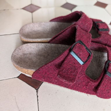 Filz Sandalen rot Gr.43