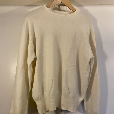 maglione in cashmere bianco