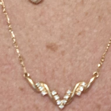 Gold kette anhenger Diamanten stein
