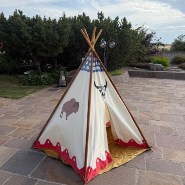 Kinder-Tipi mit Indianer-Motiv