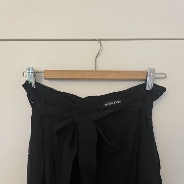 Wide high-waist Marimekko pants with belt