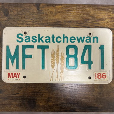 Autoschild, Saskatchewan MFT 841 - Kanada