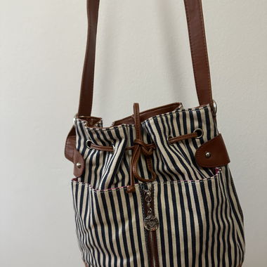 striped purse/backpack (new)