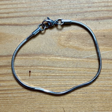 Silver-coloured Snake Bracelet
