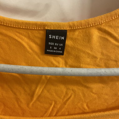 Top SHEIN arancione manica lunga S (EU 36)