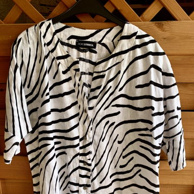 Leinenbluse 42 im Zebralook 