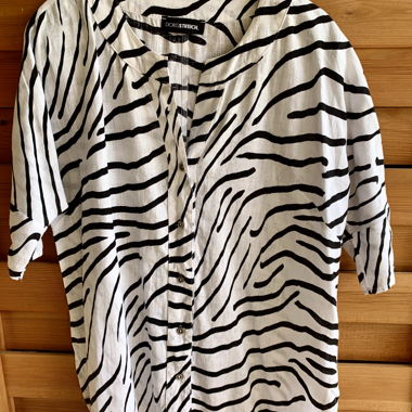 Leinenbluse 42 im Zebralook 