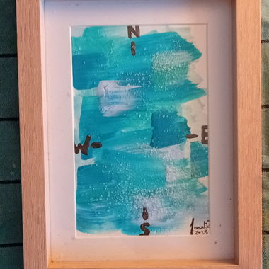 Tableau abstrait encadré