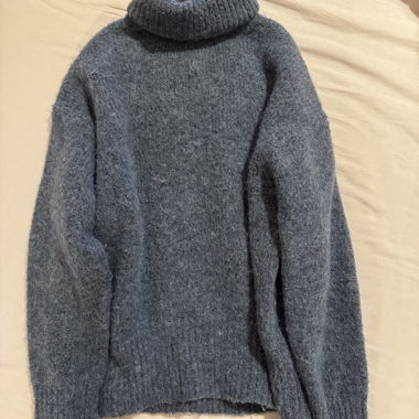 Maglione con collo alto Zara grigio/blu