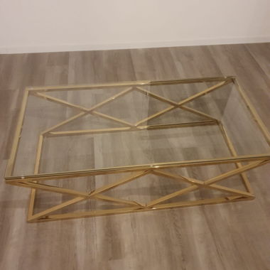 Tavolino Vetro & Acciaio