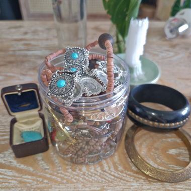 Mystery jewelry jar - boho and turquoise