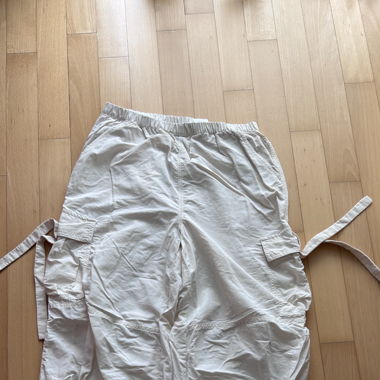 Beige Parachute-Pants