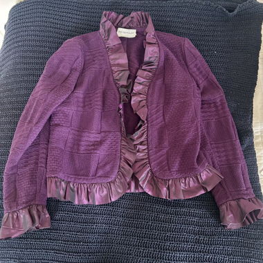 Cardigan en soie/laine violet