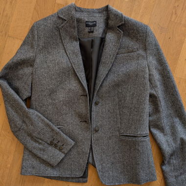 Cyrillus grey chevron blazer