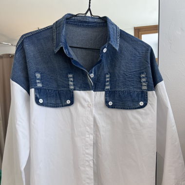 Denim top cotton shirt 