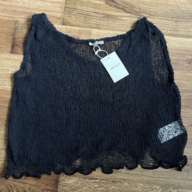 Top in maglia blu