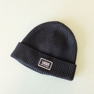 Bonnet Vans noir à revers