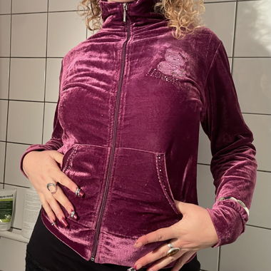 magenta hello kitty samt-zip-up