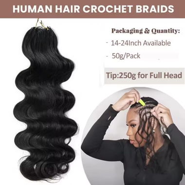 Human Hair Crochet Braids