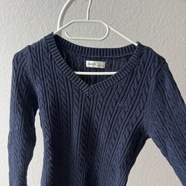Pull en maille Hollister bleu
