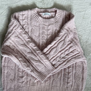 Pink knit sweater